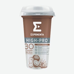 Напиток Exponenta High-pro кисломолочный Кокос-миндаль 250 мл