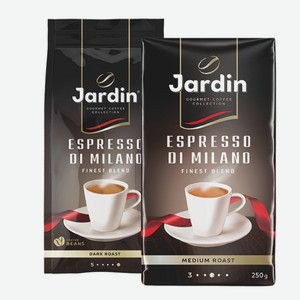 Кофе «JARDIN» Espresso di milano, темная обжарка: зерно, молотый; 250 г