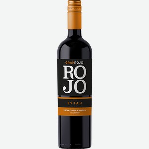 Вино Гран Рохо Сира красное сухое 12,5% 0,75л Агирре /Чили/