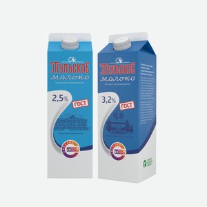 Молоко ТУЛЬСКОЕ 3,2%/2,5% 900гр
