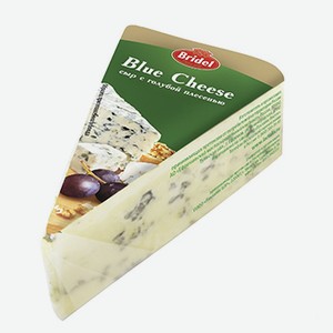 Сыр Blue Cheese Bridel, с голубой плесенью 51%, кусок 100 г