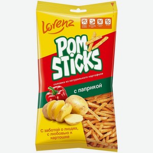 Чипсы картофельные соломкой Pomsticks с паприкой 100 г