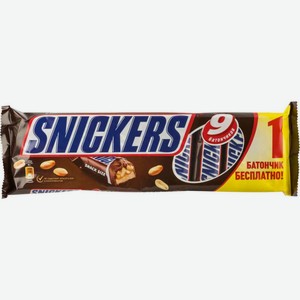 Батончик шоколадный Snickers 9 батончиков 360 г
