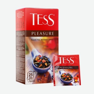 Чай чёрный  Pleasure , TESS, с ароматом тропических фруктов, 25 пакетиков, 37,5 г