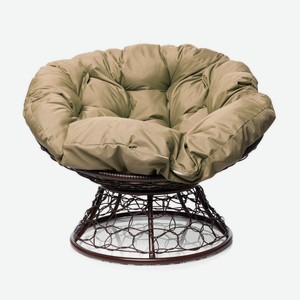 Кресло Папасан с ротангом, с подушкой, нагрузка 150 кг, в ассортименте