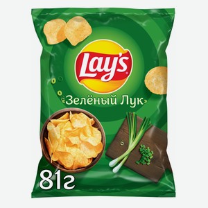 Чипсы картофельные Lay s Зелёный лук 81 г