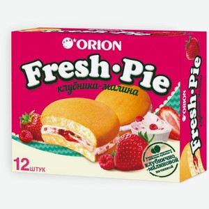 Пирожное Orion Fresh Pie бисквитное с клубнично-малиновой начинкой 300 г