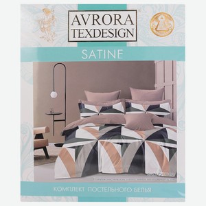 Комплект постельного белья Avrora TexDesign, 2-сп, нав. 70х70 см, сатин, хлопок, диз. 10192