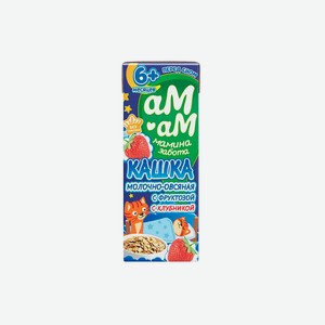 Кашка молочно-овсяная Ам-Ам Клубника 2,5% с 6 месяцев