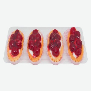 Пирожное песочно-ягодные с вишней 4*95гр Невские берега