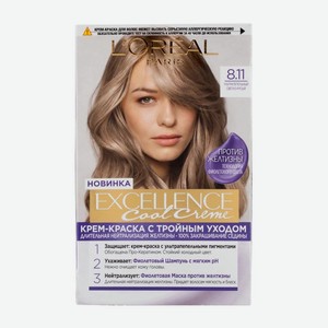 Стойкая крем-краска для волос L’Oréal Paris Excellence Cool Crème оттенок 8.11. Ультрапепельный Светло-русый