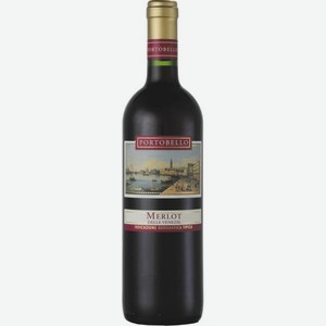 Вино Портобелло Мерло IGT Trevenezie Красное Полусладкое 0.75л