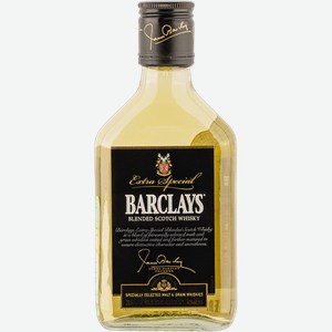 Виски купажированный Барклайс 3 года Кемпбелл Мейер с/б, 0,2 л