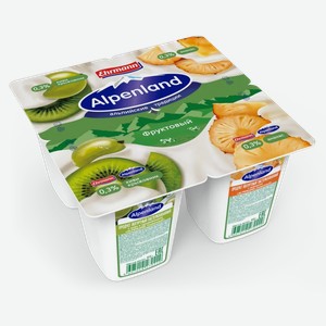 Йогуртный продукт Альпенленд 95г 0,3% киви/крыж/ананас