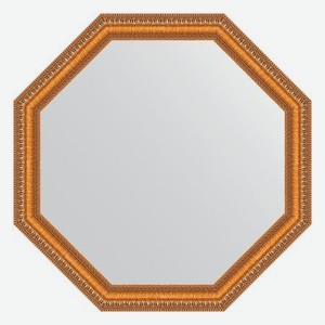 Зеркало в багетной раме Evoform золотые бусы на бронзе 60 мм 66x66 см