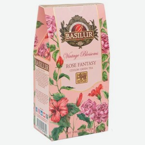 Чай зеленый Basilur Винтажные цветы Розовая фантазия, 75 г