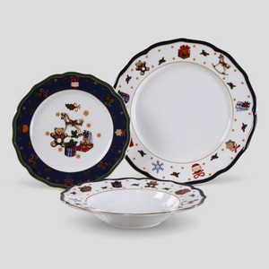 Набор тарелок Porcelana Bogucice Blue Christmas 3 вида на 1 персону