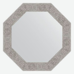 Зеркало в багетной раме Evoform волна хром 90 мм 71x71 см