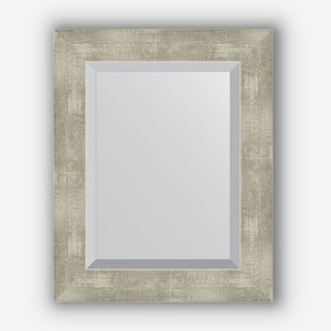 Зеркало с фацетом в багетной раме Evoform алюминий 61 мм 41х51 см