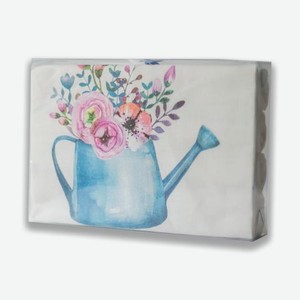 Комплект из 5-х отбеленных полотенец с ажуром Лён Наш Цветочный чай 50х70 см