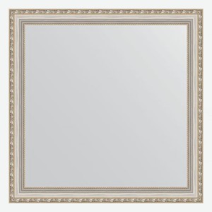 Зеркало в багетной раме Evoform версаль серебро 64 мм 75х75 см