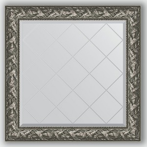 Зеркало с гравировкой в багетной раме Evoform византия серебро 99 мм 89x89 см