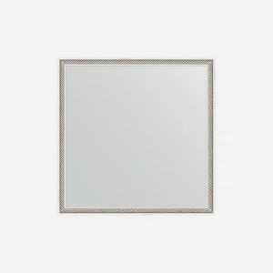 Зеркало в багетной раме Evoform витое серебро 28 мм 58х58 см
