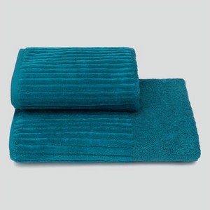 Махровое полотенце Cleanelly Basic Cascata бирюзовое 50х90 см