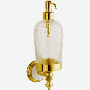 Дозатор для мыла Boheme Bianco Palazzo золотой 7,5х11,5х28 см