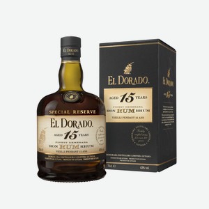 Ром El Dorado 15 лет в подарочной упаковке, 0.7л