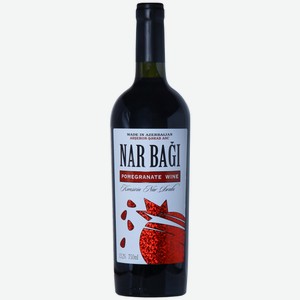 Винный напиток Nar Bagi Гранат красное полусладкое, 0.75л