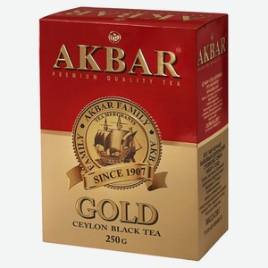 Чай Akbar Gold байховый цейлонский черный листовой, 250г
