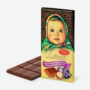 Шоколад Аленка Красный Октябрь молочный фундук изюм, 90г