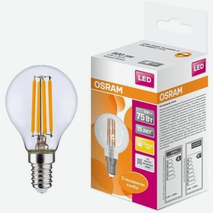 Лампа светодиодная Osram E14 Led 6Вт теплый свет шар