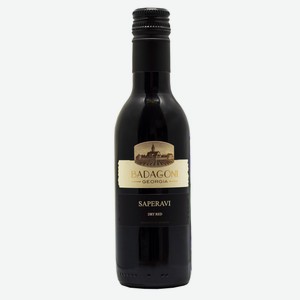 Вино Badagoni Saperavi красное сухое, 0.187л