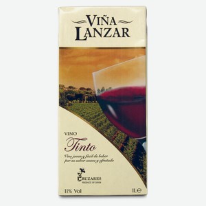 Вино Vina Lanzar Tinto красное сухое, 1л