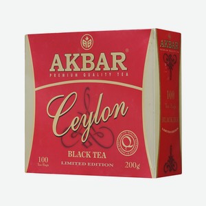 Чай Akbar Ceylon черный, 2г х 100шт