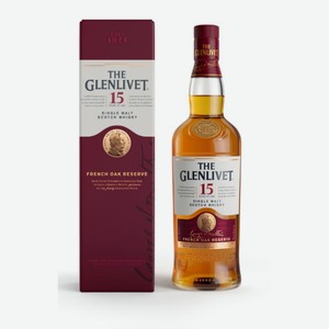 Виски The Glenlivet 15 лет в подарочной упаковке, 0.7л