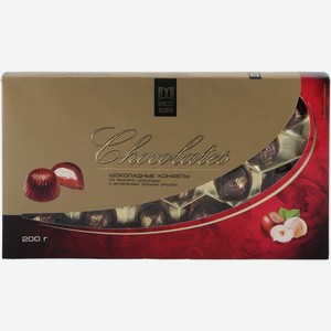 Конфеты DOLCE ALBERO Шоколадные из темного шоколада с дробленым лесным орехом, Россия, 200 г