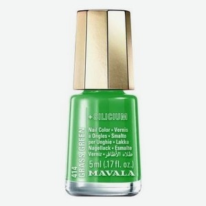 Лак для ногтей с кремнием Silicium Nail Color 5мл: 414 Grass Green