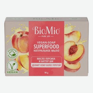 Натуральное мыло Масло персика и баттер ши Vegan-Soap Superfood 90г