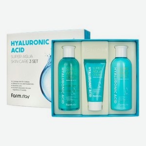 Набор для лица Hyaluronic Acid Super Aqua Skin Care (эмульсия 200мл + тонер 200мл + крем 50мл)
