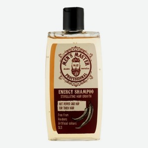 Стимулирующий шампунь для волос Men’s Master Energy Shampoo 260мл (красный перец, кофеин и хмель)