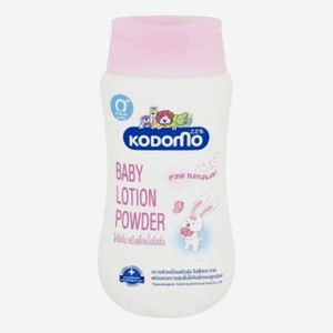 Детская лосьон-присыпка с ароматом розовой камелии Kodomo Pink Hanabaki Baby Lotion Powder 0+180мл
