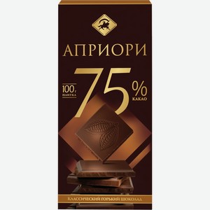 Шоколад горький ЧТМ fantasy brands 75% какао, Россия, 100 г