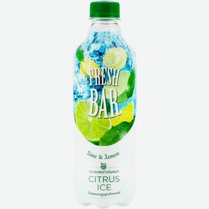 Напиток газированный Fresh Bar Citrus Ice Лайм-Лемонграсс-Лимон 0.48 л, пластиковая бутылка