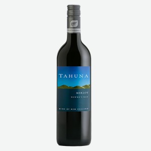 Вино ТАХУНА Мерло красное сухое (Новая Зеландия), 0,75л