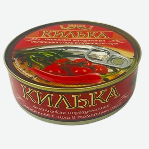 Килька ЛААТСА обжаренная с чили в томатном соусе, 240г