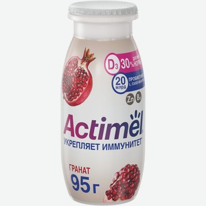 Продукт кисломолочный Actimel с гранатом и цинком 1.5% 95 мл