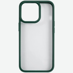 Чехол накладка прозрачная Usams US-BH770 для iPhone 13 Pro силиконовым край темно-зеленый (IP13PPJX02)
